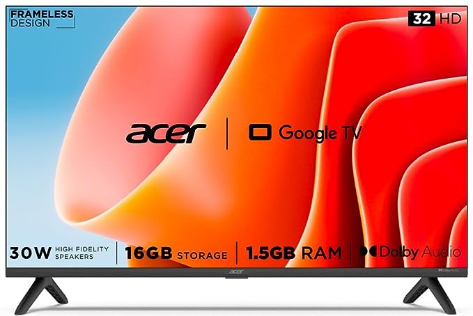 Acer 80 cm (32 inches) Advanced I Series HD Ready Smart LED Google TV AR32GR2841HDFL